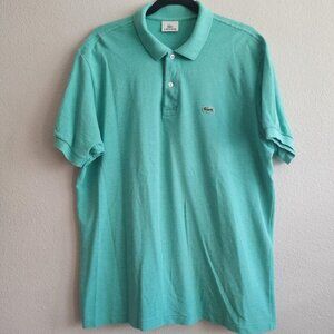 Lacoste Polo Shirt Mens XXL Size 7 Green Classic Crocodile Logo Cotton Casual